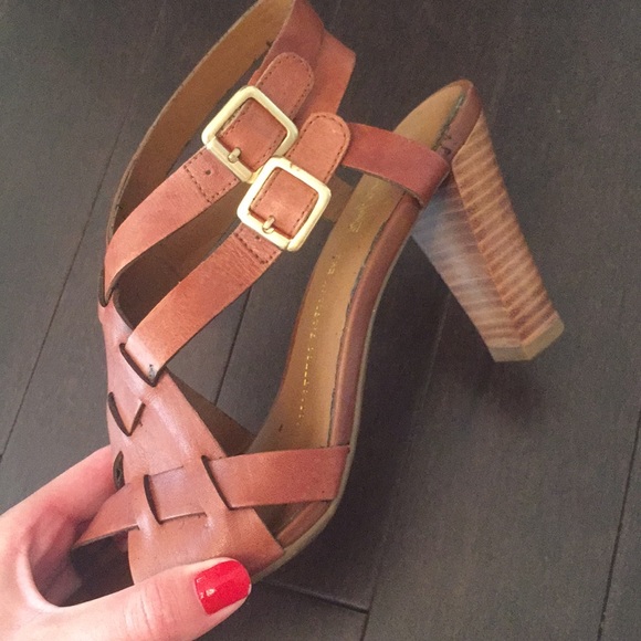 FREE W PURCHASE: Franco Sarto Strappy Brown Heels - Picture 3 of 8